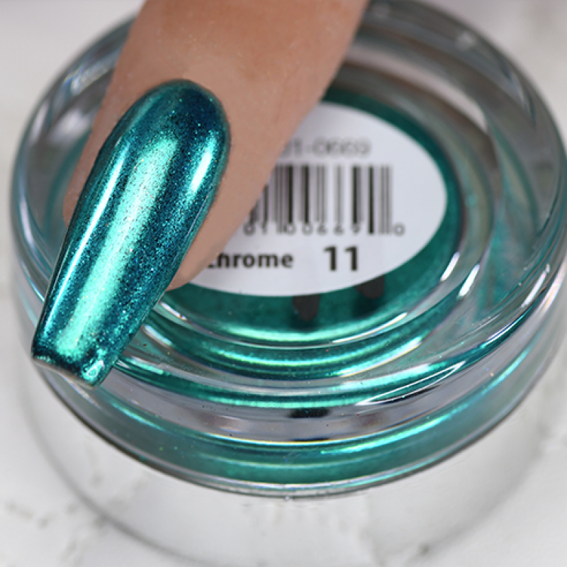 Cre8tion Chrome Nail Art Effect, 11, Turquoise, 1g KK0829